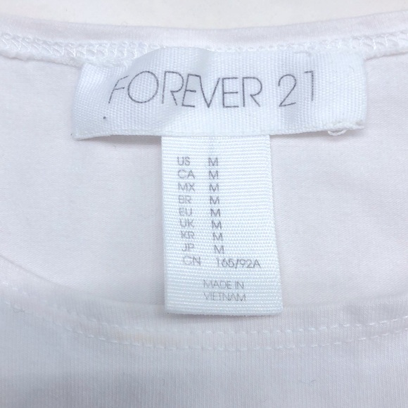 Medium forever 21 cropped tank top, used, - Picture 2 of 3